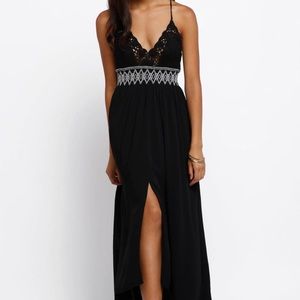 NWT ASTR The Label Paola Crochet Maxi Dress